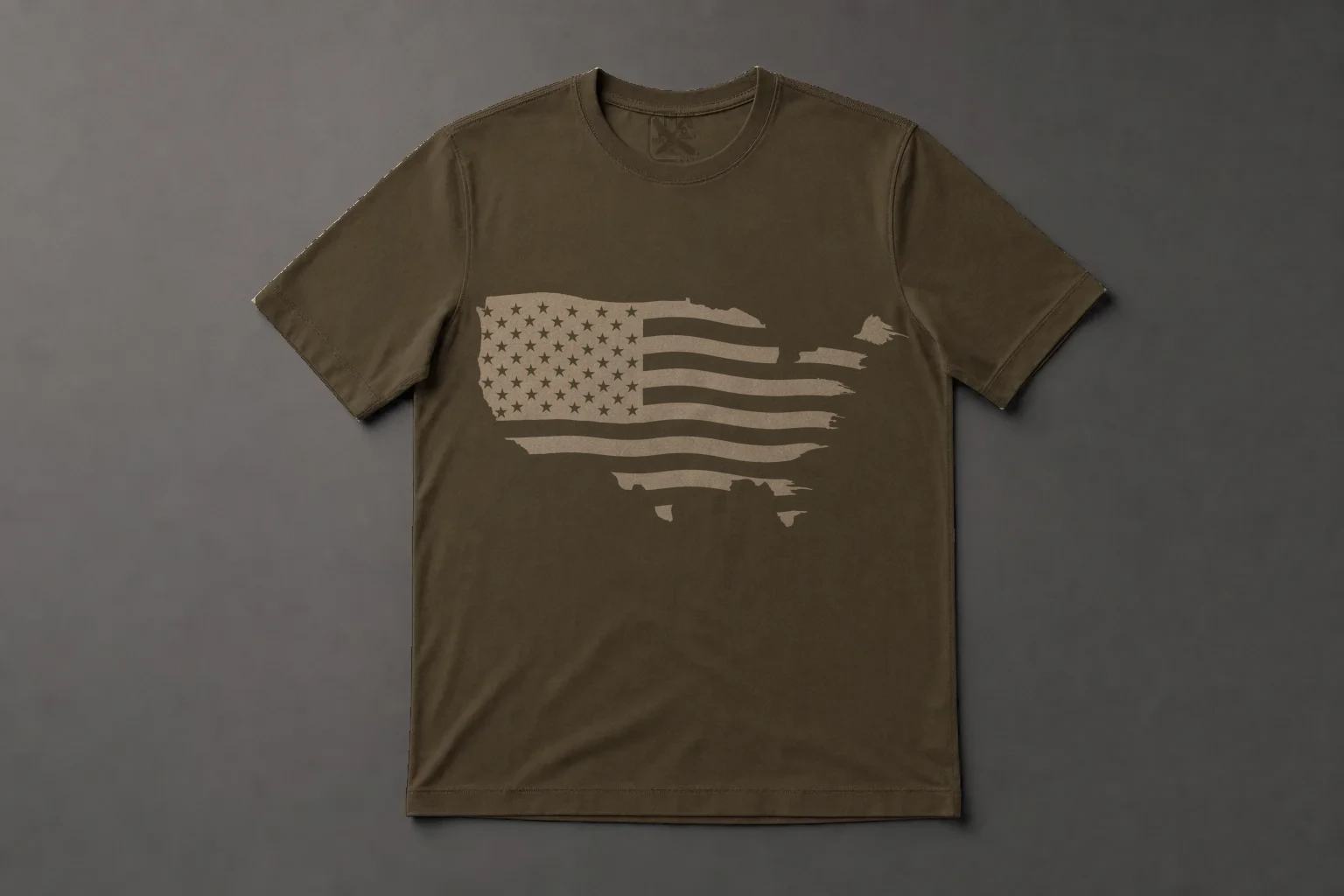 COVERT [ X ] First Edition Hidden tee, hydro-reactive flag print revealed by sweat